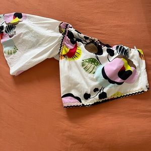 Zara off the shoulder crop